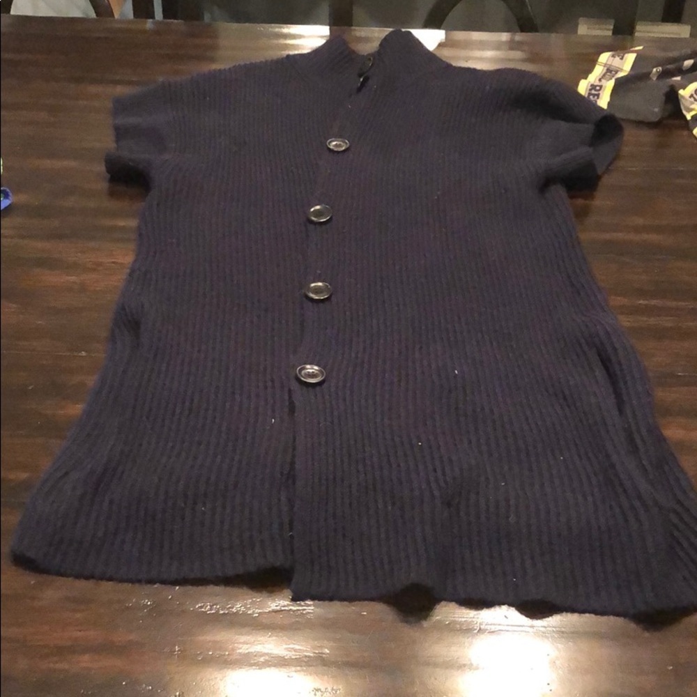 TSEsay long sweater short sleeve- large buttons